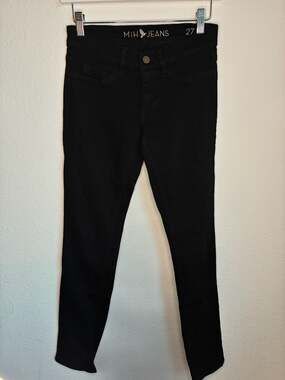 MiH Jeans The Vienna Super Skinny Black Jeans Size 27